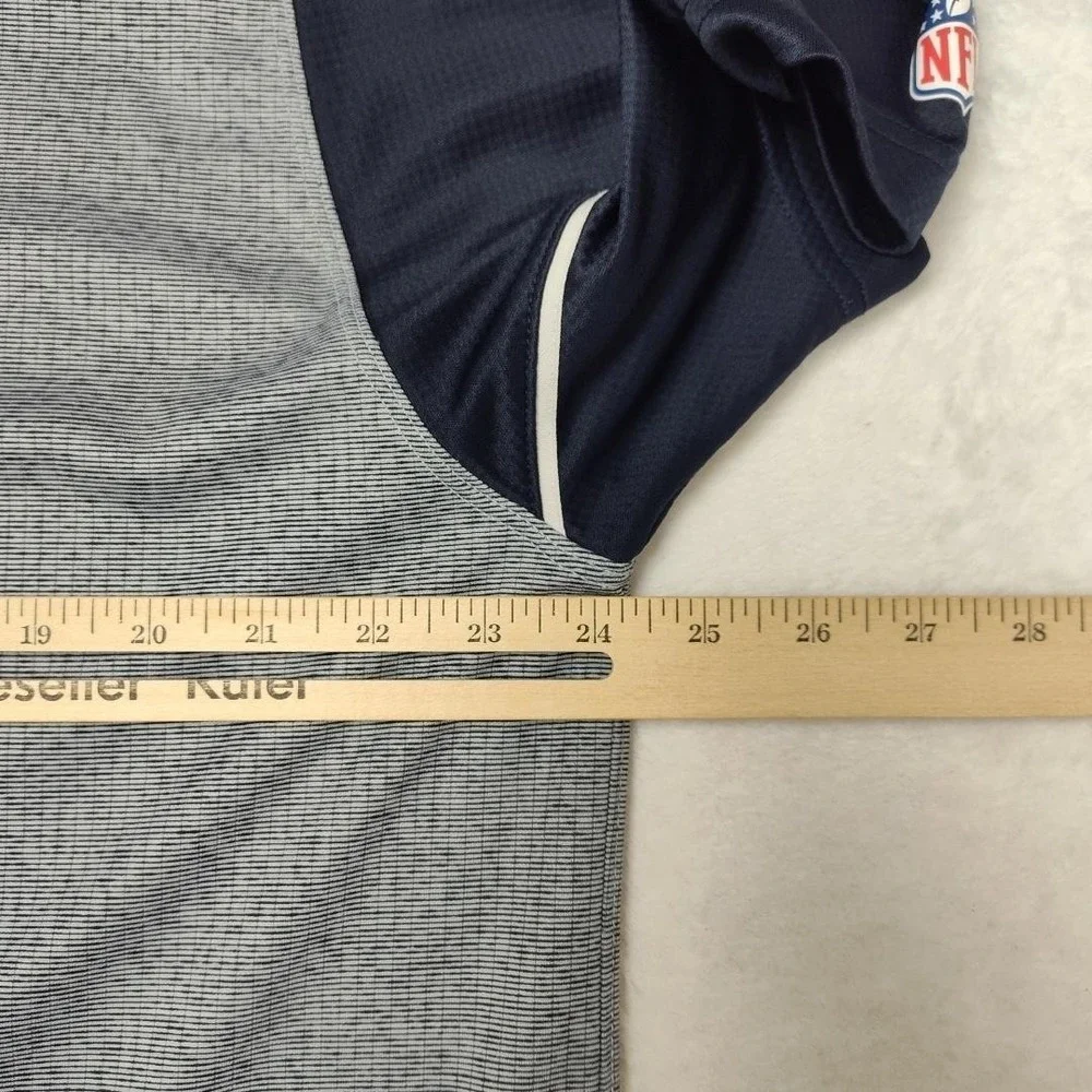 Chicago‎ Bears Shirt Mens XL Gray Nike Dri-Fit NFL Football Golf Polo Work Tech